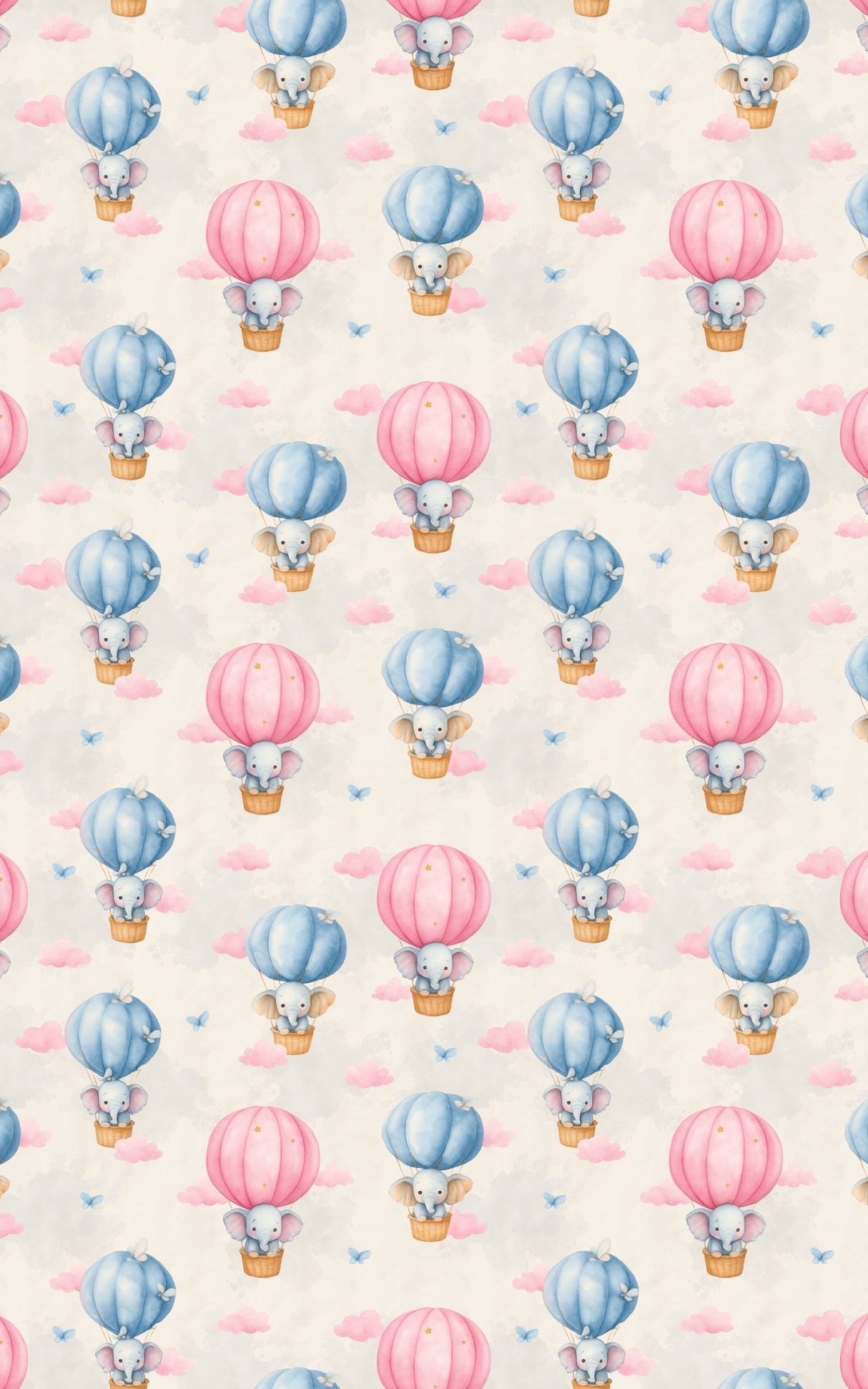 Whimsical Elephants in the Sky - London Penny Gift Wrap