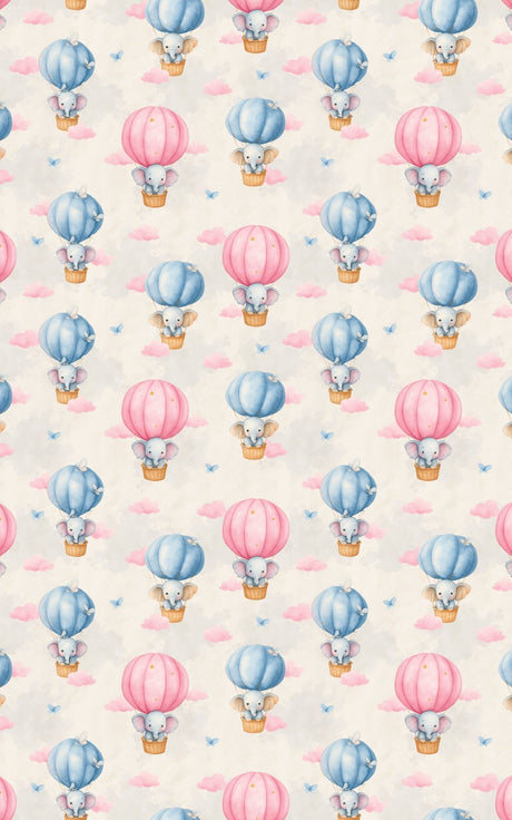 Whimsical Elephants in the Sky - London Penny Gift Wrap