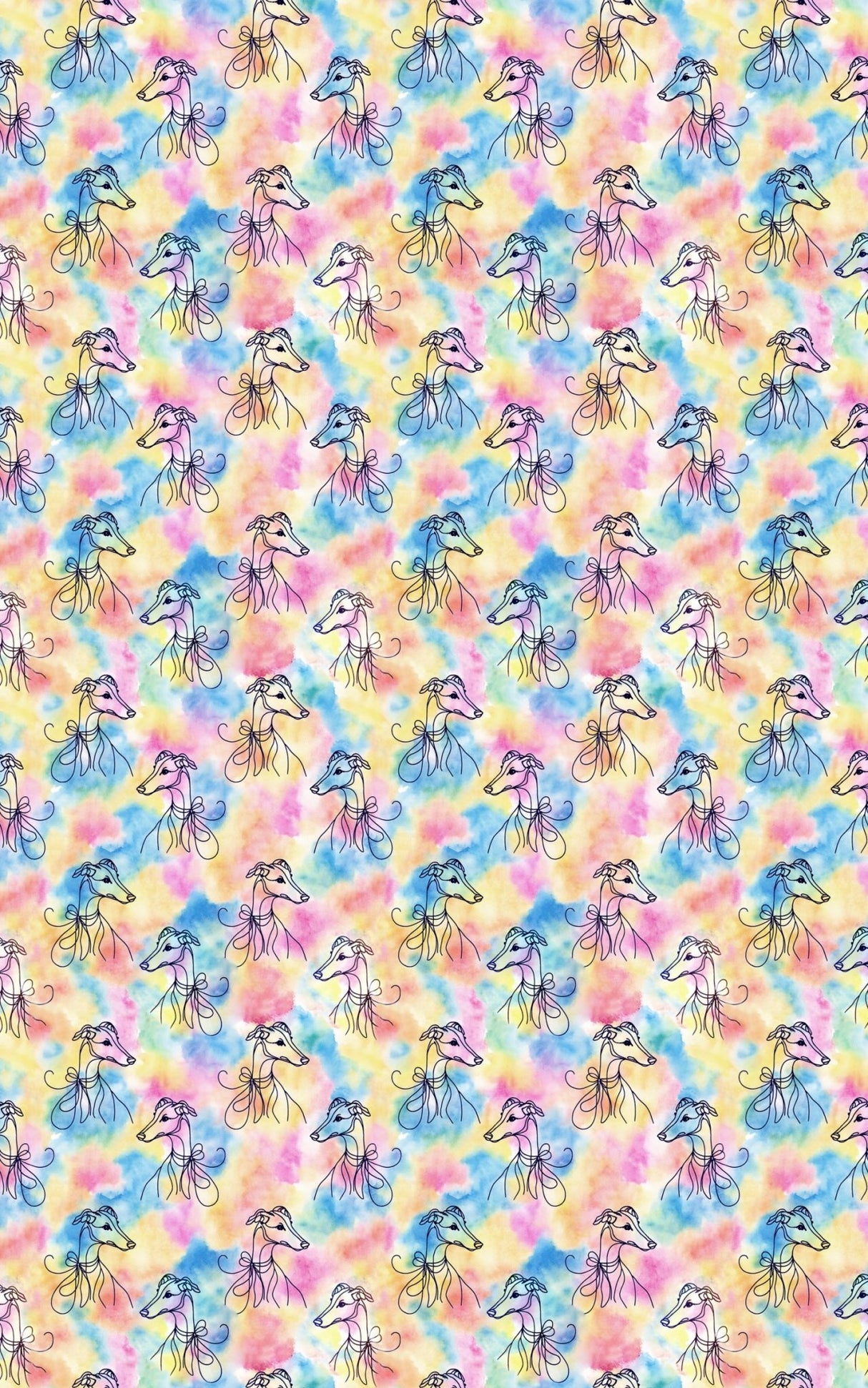 Whippet Watercolor Wash - London Penny Gift Wrap