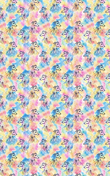 Whippet Watercolor Wash - London Penny Gift Wrap