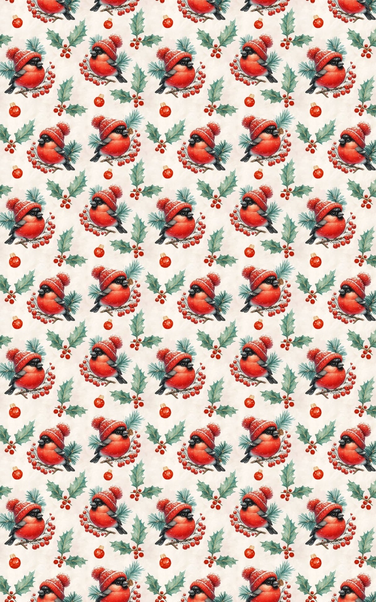 Winter Bullfinch Charm - London Penny Gift Wrap