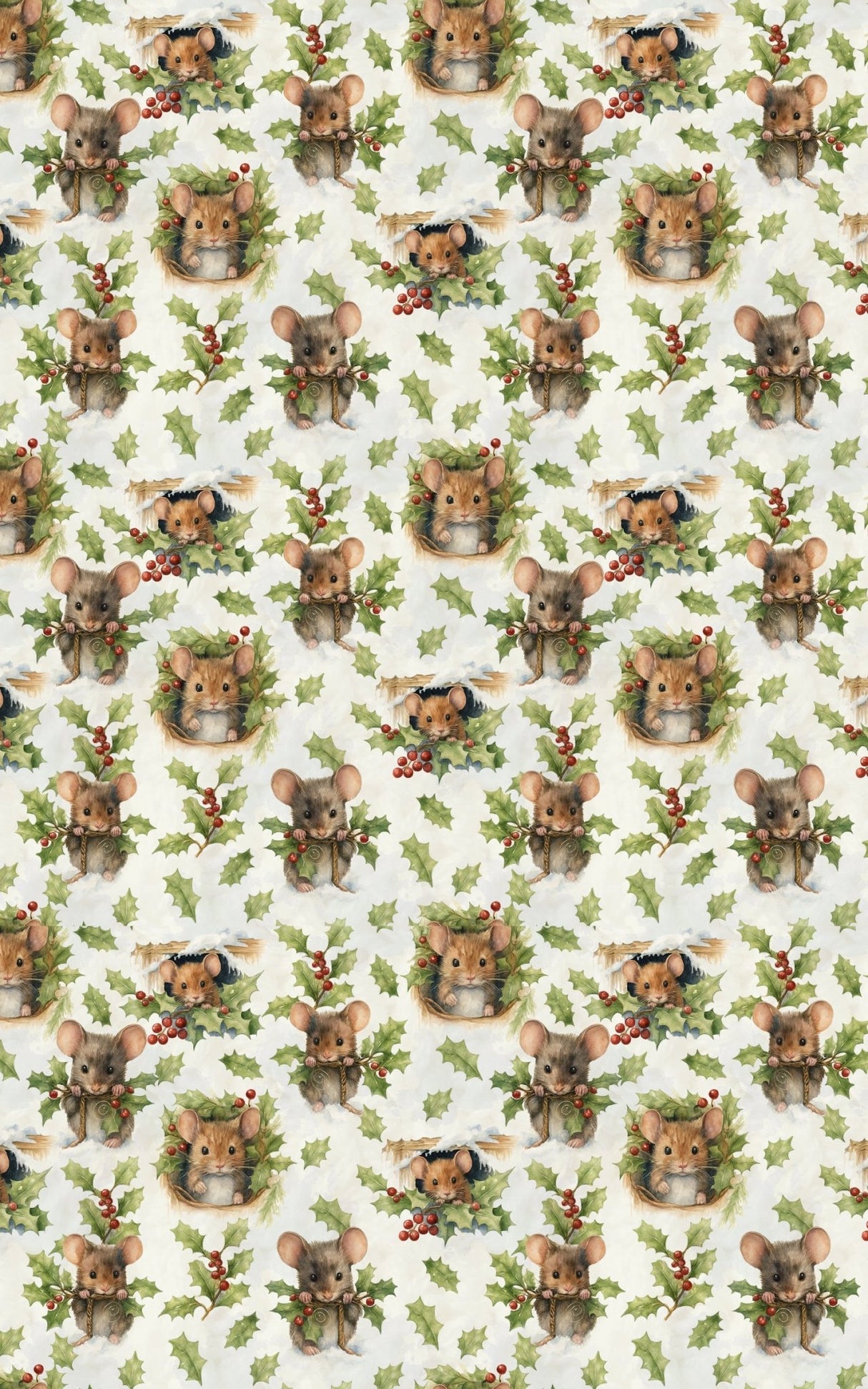 Winter Woodland Mice - London Penny Gift Wrap