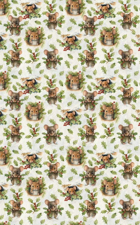 Winter Woodland Mice - London Penny Gift Wrap