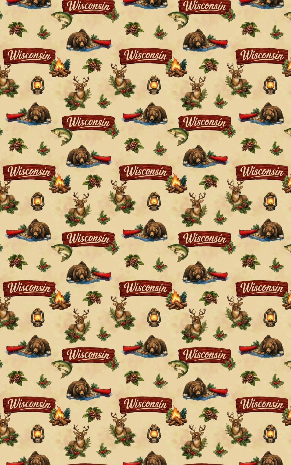 Wisconsin Northwoods Cabin - London Penny Gift Wrap