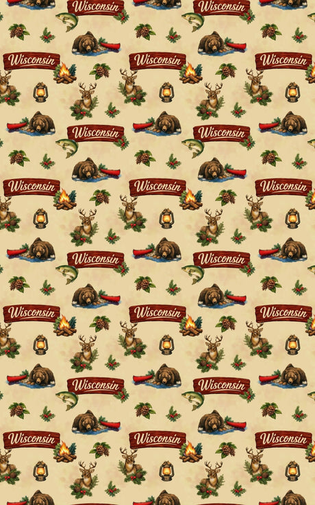 Wisconsin Northwoods Cabin - London Penny Gift Wrap