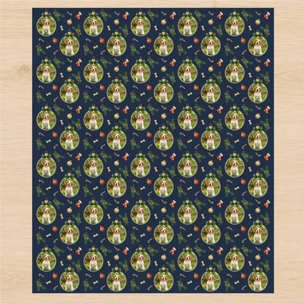 Personalized Santa's Favorite Pup Wrapping Paper | Custom Gift Wrap