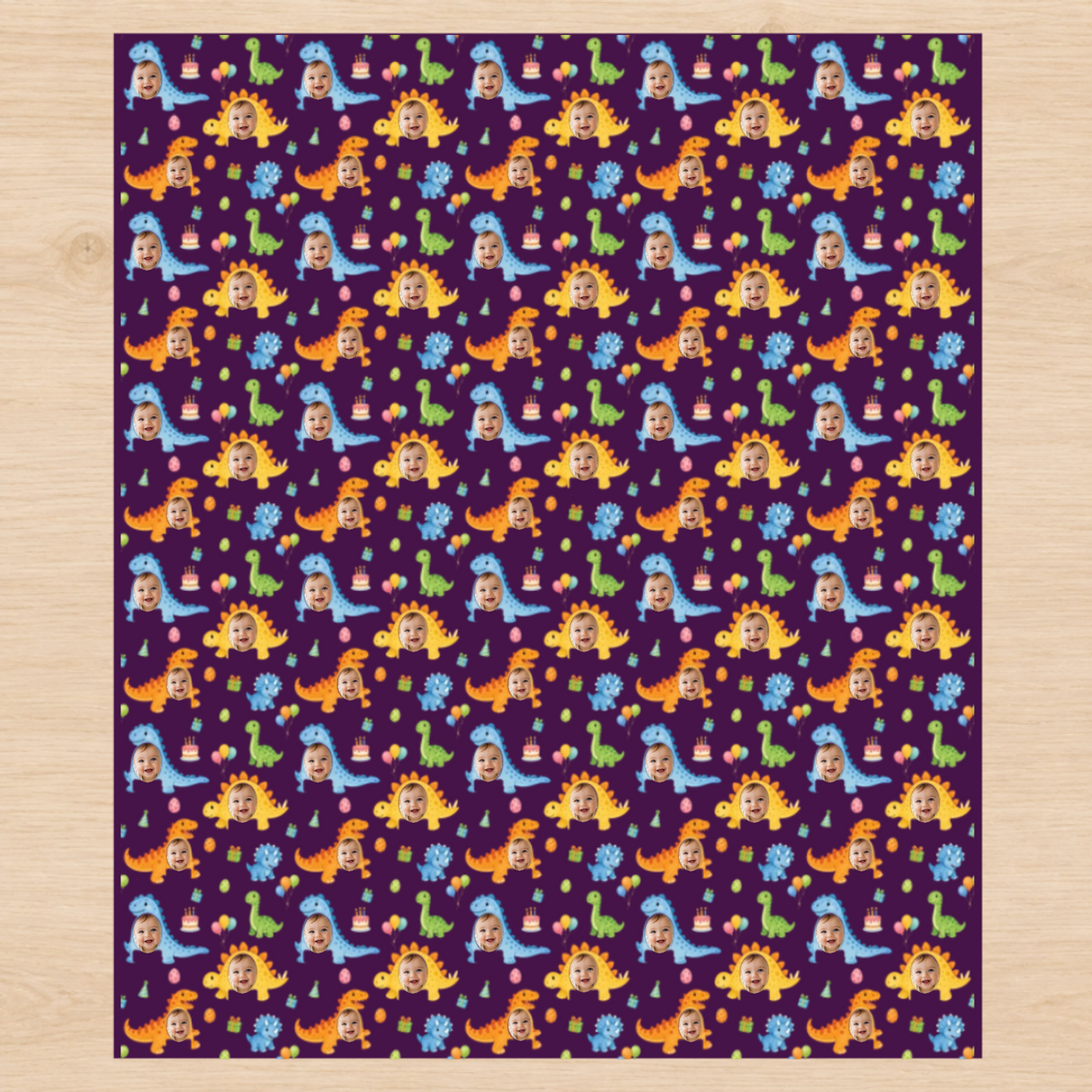 Personalized Roarsome Birthday Wrapping Paper | Custom Gift Wrap