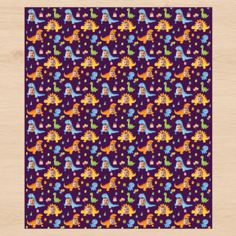 Personalized Roarsome Birthday Wrapping Paper | Custom Gift Wrap - London Penny Gift Wrap