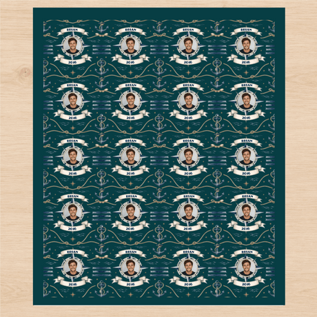Personalized Compass & Family Legacy Wrapping Paper | Custom Gift Wrap - London Penny Gift Wrap