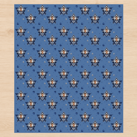 Personalized Orbit Legacy Medallion Wrapping Paper | Custom Gift Wrap - London Penny Gift Wrap
