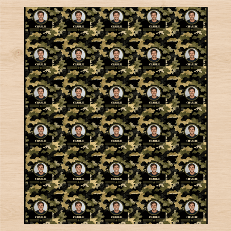 Personalized Heritage Camo Wrapping Paper | Custom Gift Wrap - London Penny Gift Wrap