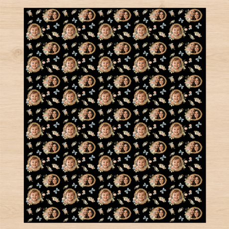 Personalized Vintage Family Photo Album Wrapping Paper | Custom Gift Wrap - London Penny Gift Wrap