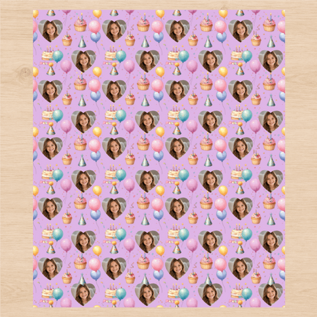 Personalized Birthday Party Wrapping Paper | Custom Gift Wrap - London Penny Gift Wrap