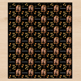 Personalized Orange Wild Flowers Wrapping Paper | Custom Gift Wrapper