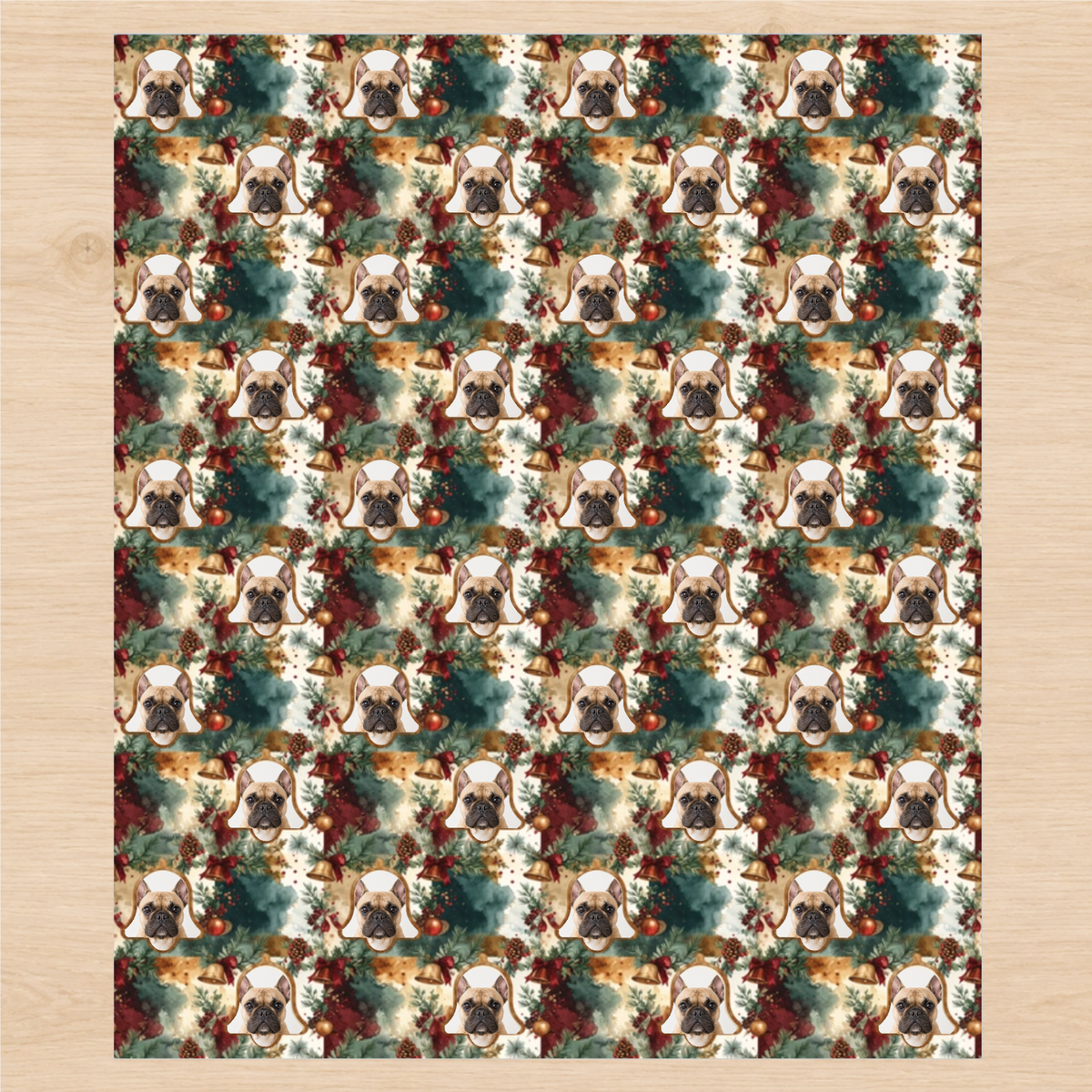 Personalized Holiday Bells Wrapping Paper | Custom Gift Wrap