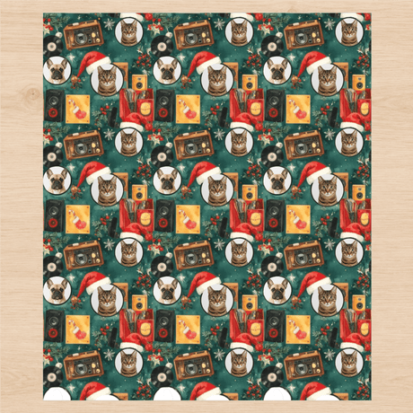 Personalized The Merry Record Club Wrapping Paper | Custom Gift Wrap - London Penny Gift Wrap