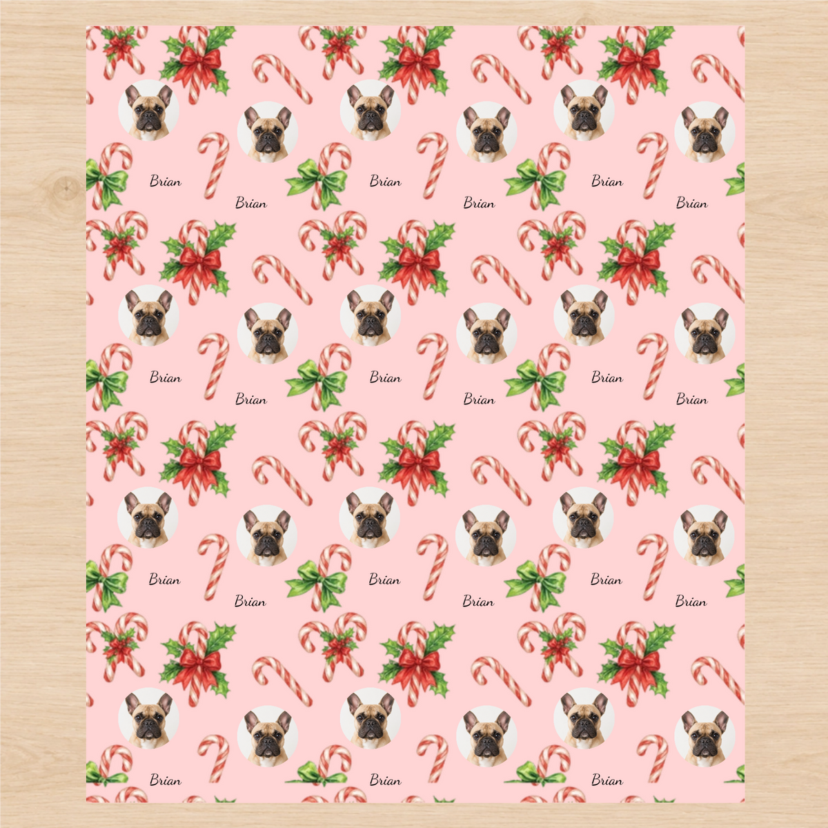 Personalized The Joyful Cane Wrapping Paper | Custom Gift Wrap