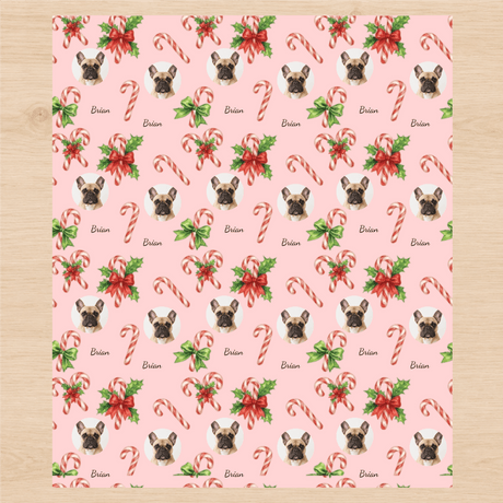 Personalized The Joyful Cane Wrapping Paper | Custom Gift Wrap - London Penny Gift Wrap