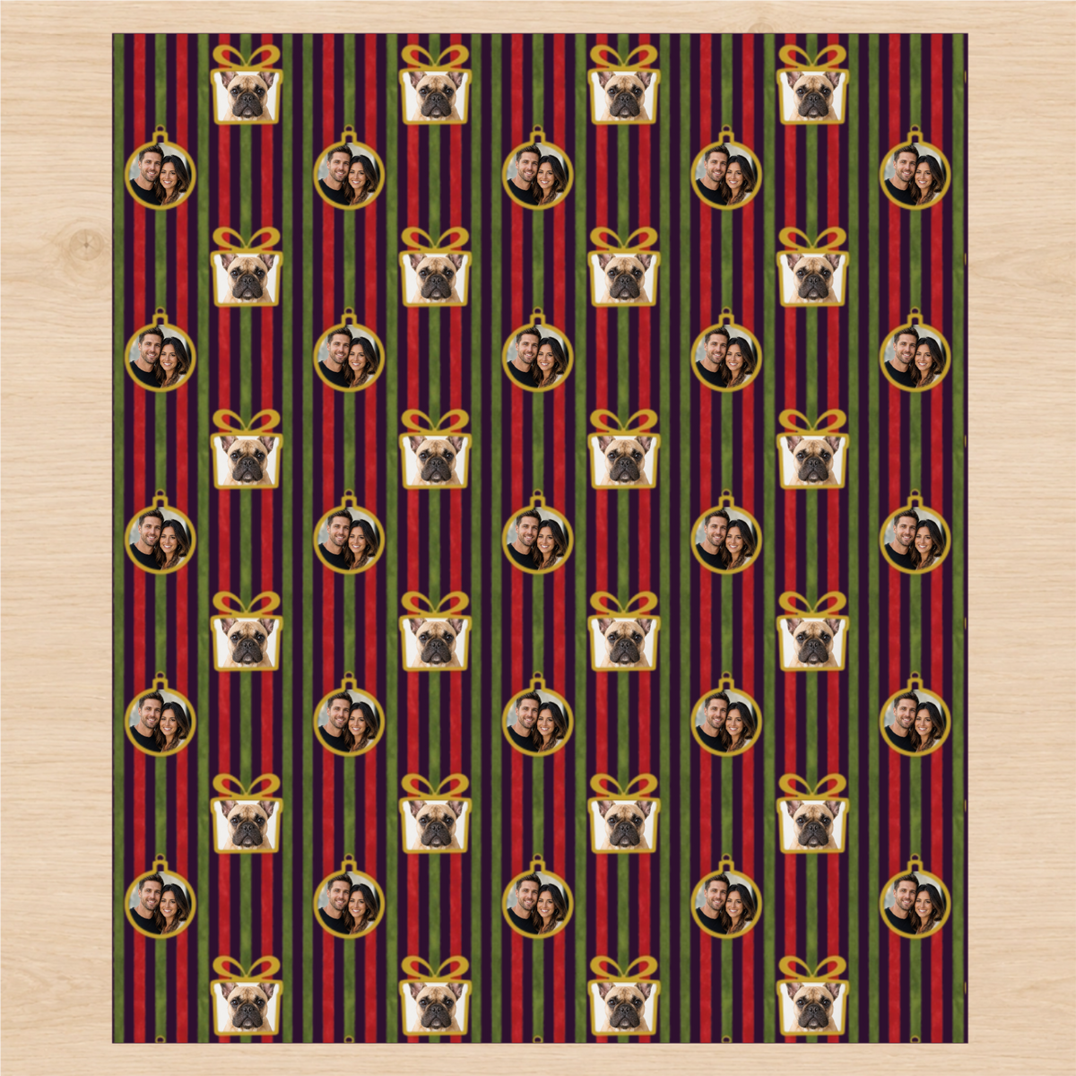 Personalized Evergreen Plaidscape Wrapping Paper | Custom Gift Wrap