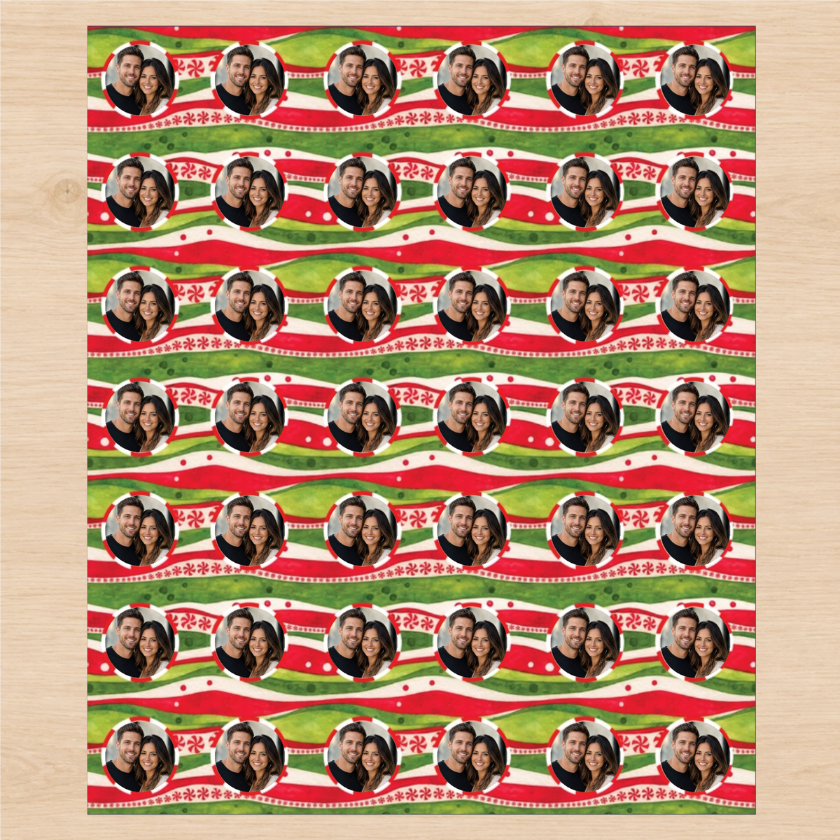 Personalized Peppermint Whispers Wrapping Paper | Custom Gift Wrap