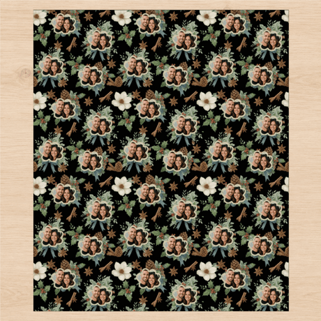 Personalized Pinecones & Fir Branche Wrapping Paper | Custom Gift Wrap - London Penny Gift Wrap