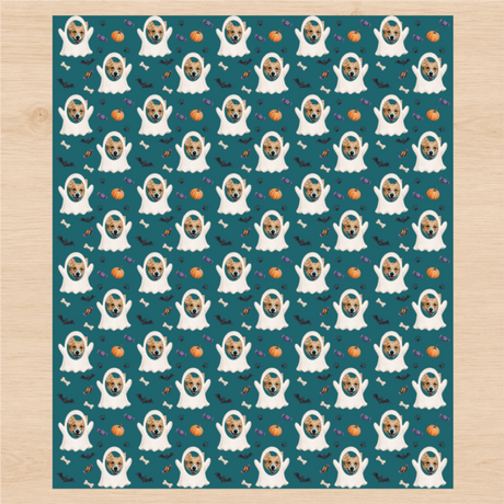 Personalized Haunted Dog Treats Wrapping Paper | Custom Gift Wrap - London Penny Gift Wrap