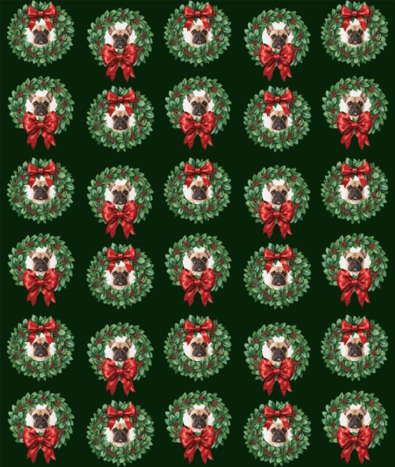 Personalized Wreaths & Bows Wrapping Paper | Custom Gift Wrap - London Penny Gift Wrap