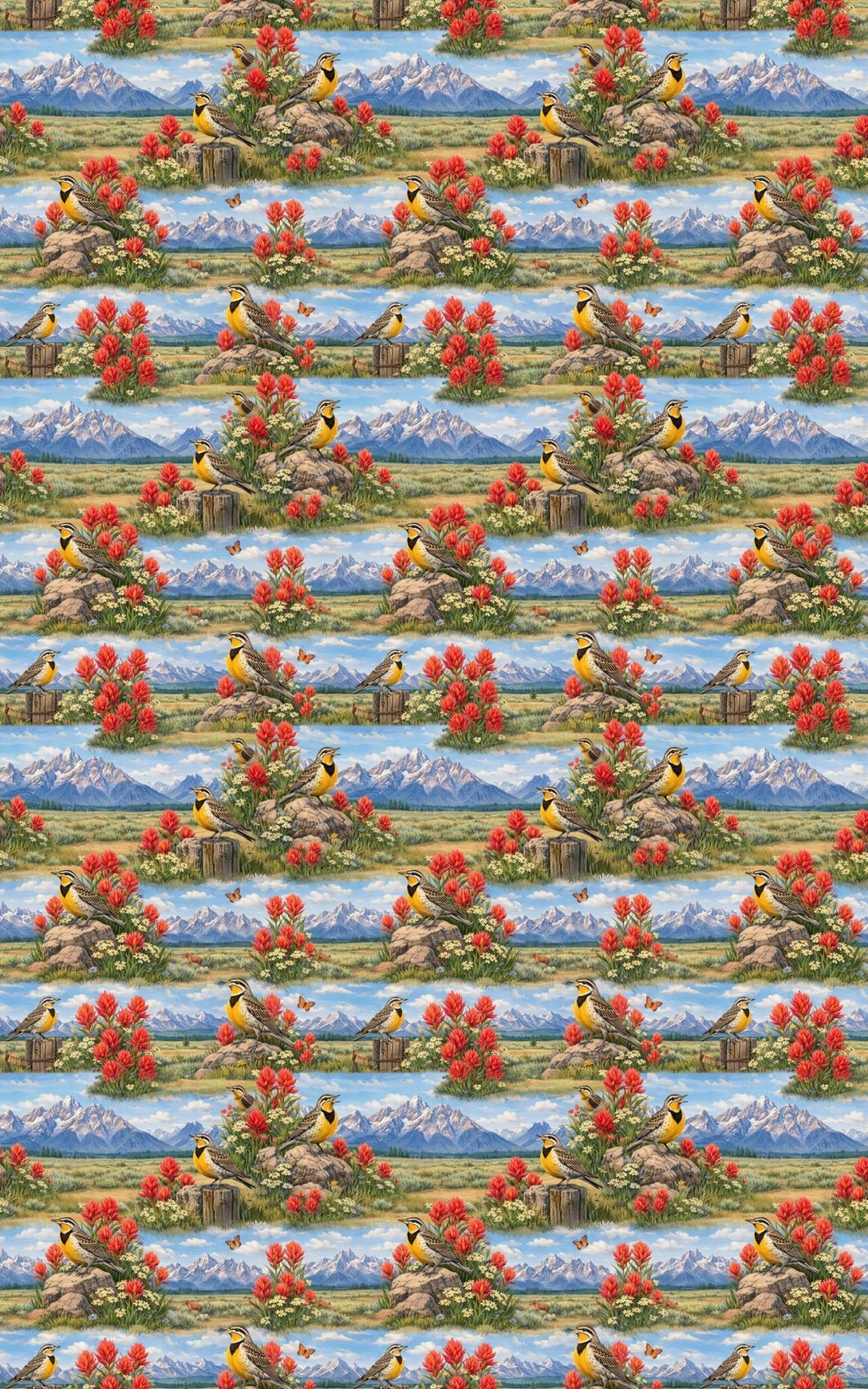 Wyoming Flora & Fauna - London Penny Gift Wrap