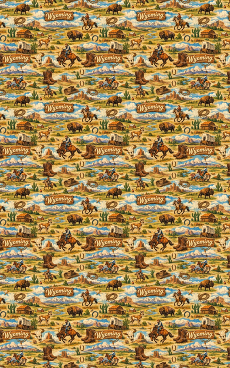Wyoming Western Range - London Penny Gift Wrap