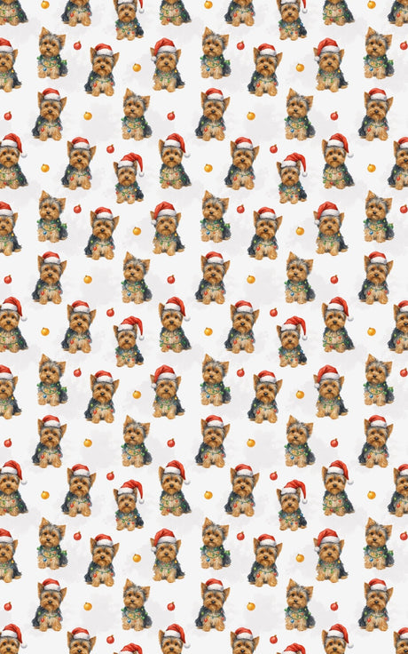 Santa’s Little Yorkie - London Penny Gift Wrap