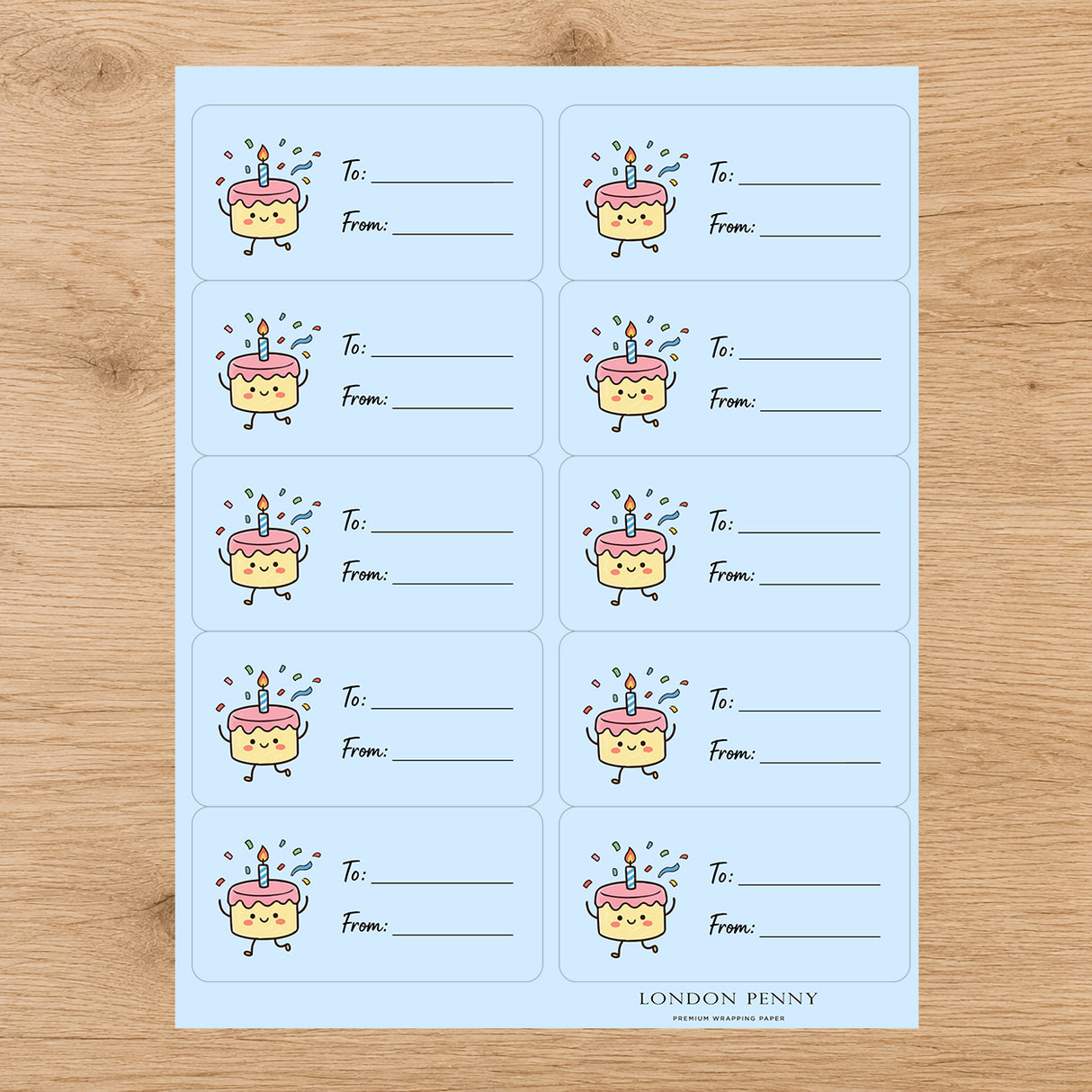 A Little Slice of Joy Gift Tag Sticker Sheet