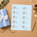 A Little Slice of Joy Gift Tag Sticker Sheet