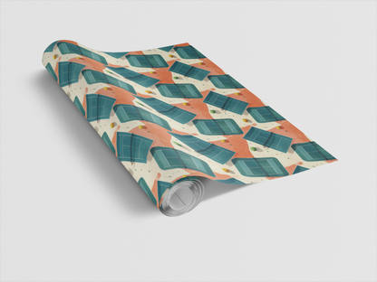 Sunlit Resort Courts Wrapping Paper
