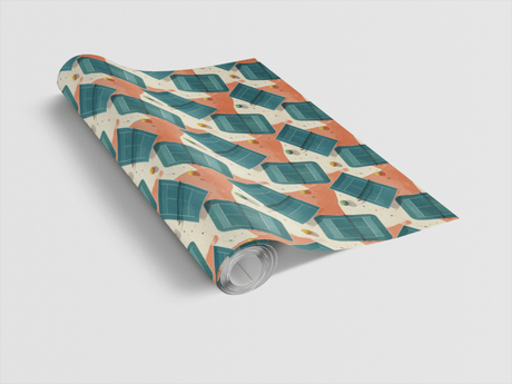 Sunlit Resort Courts Wrapping Paper - London Penny Gift Wrap