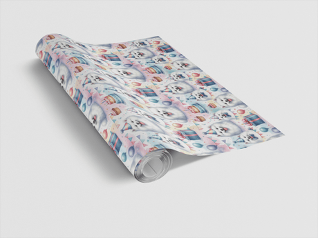 Birthday Celebration Samoyeds Wrapping Paper - London Penny Gift Wrap