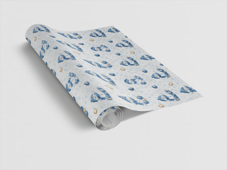 Bluebell Snowman - London Penny Gift Wrap