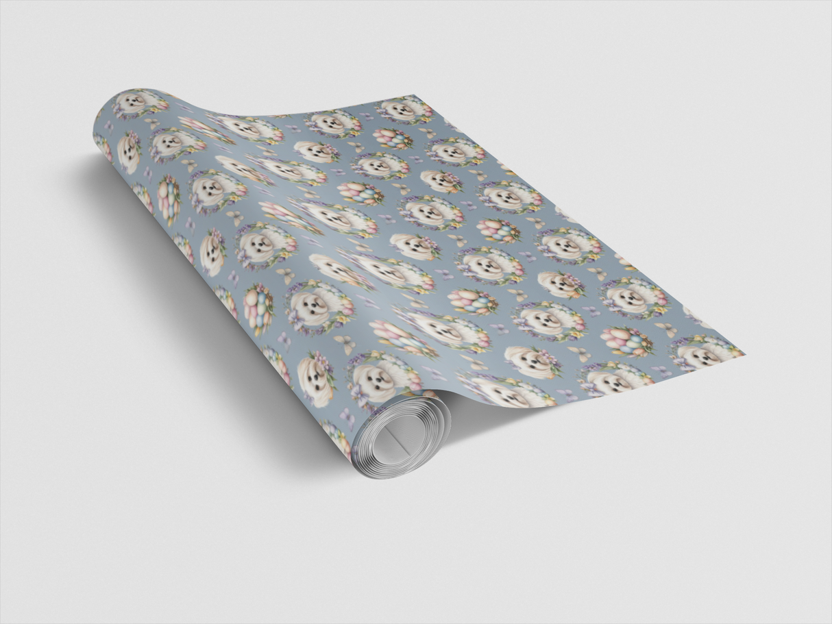 Pastel Easter Maltese Wrapping Paper