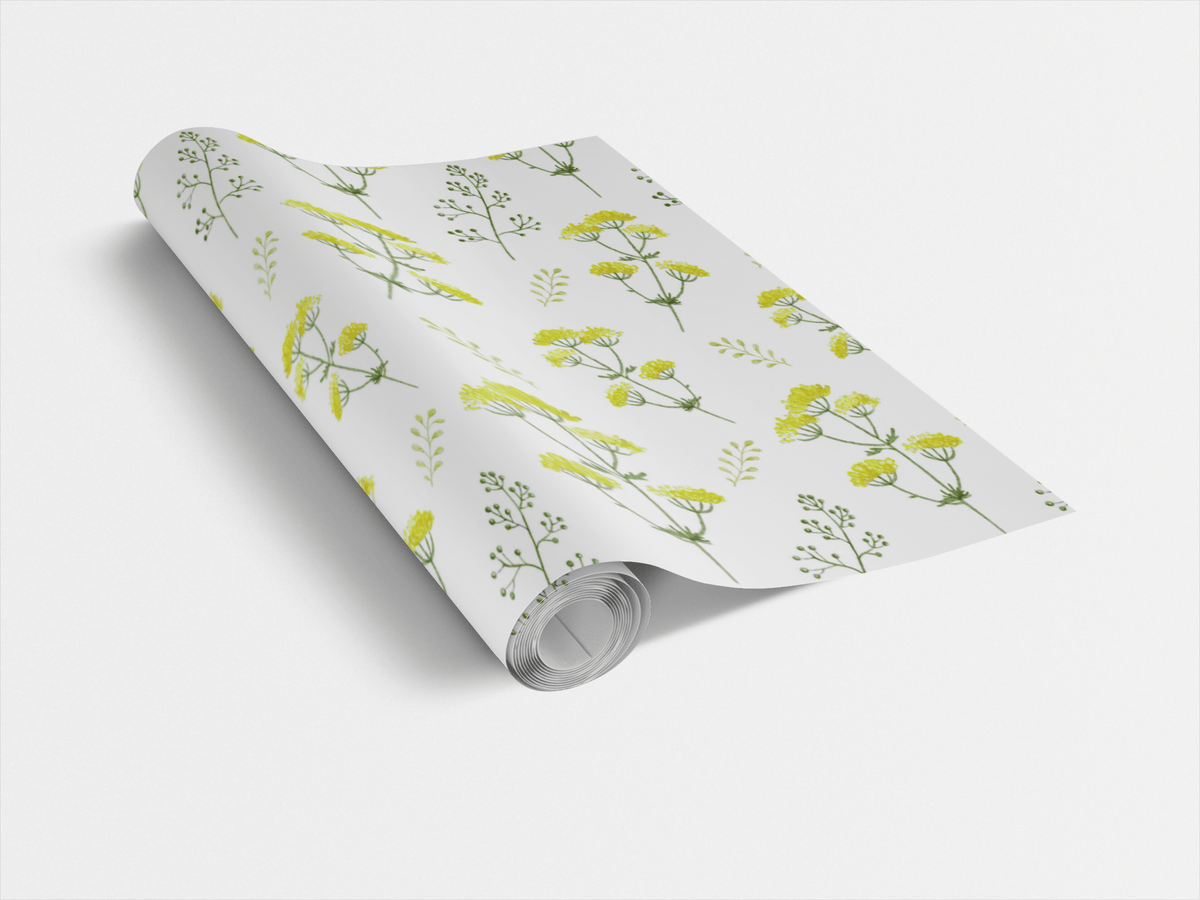 Yellow Spring Flowers - London Penny Gift Wrap