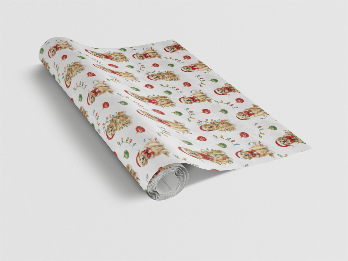 Twinkling Golden Pup - London Penny Gift Wrap