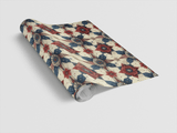 Americana Ribbon Rosettes Wrapping Paper - London Penny Gift Wrap