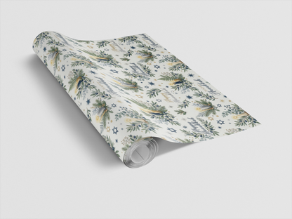 LIMITED TIME | Hanukkah Herbarium Glossy Wrapping Paper