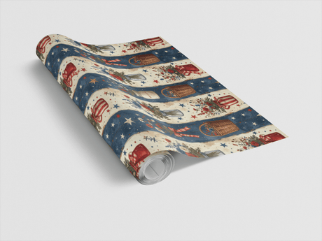 Country Fair Bouquet Columns Wrapping Paper - London Penny Gift Wrap