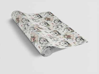 Wedding Samoyeds Wrapping Paper