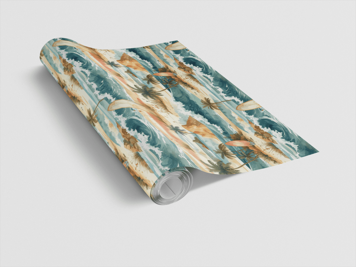 Endless Summer Coastline Wrapping Paper - London Penny Gift Wrap
