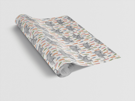 Elephant Birthday Bash - London Penny Gift Wrap