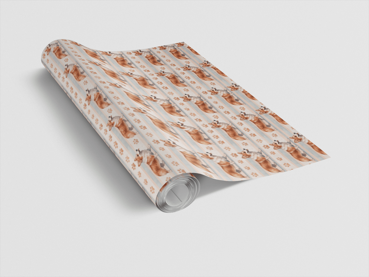 Pastel Paw Parade - London Penny Gift Wrap