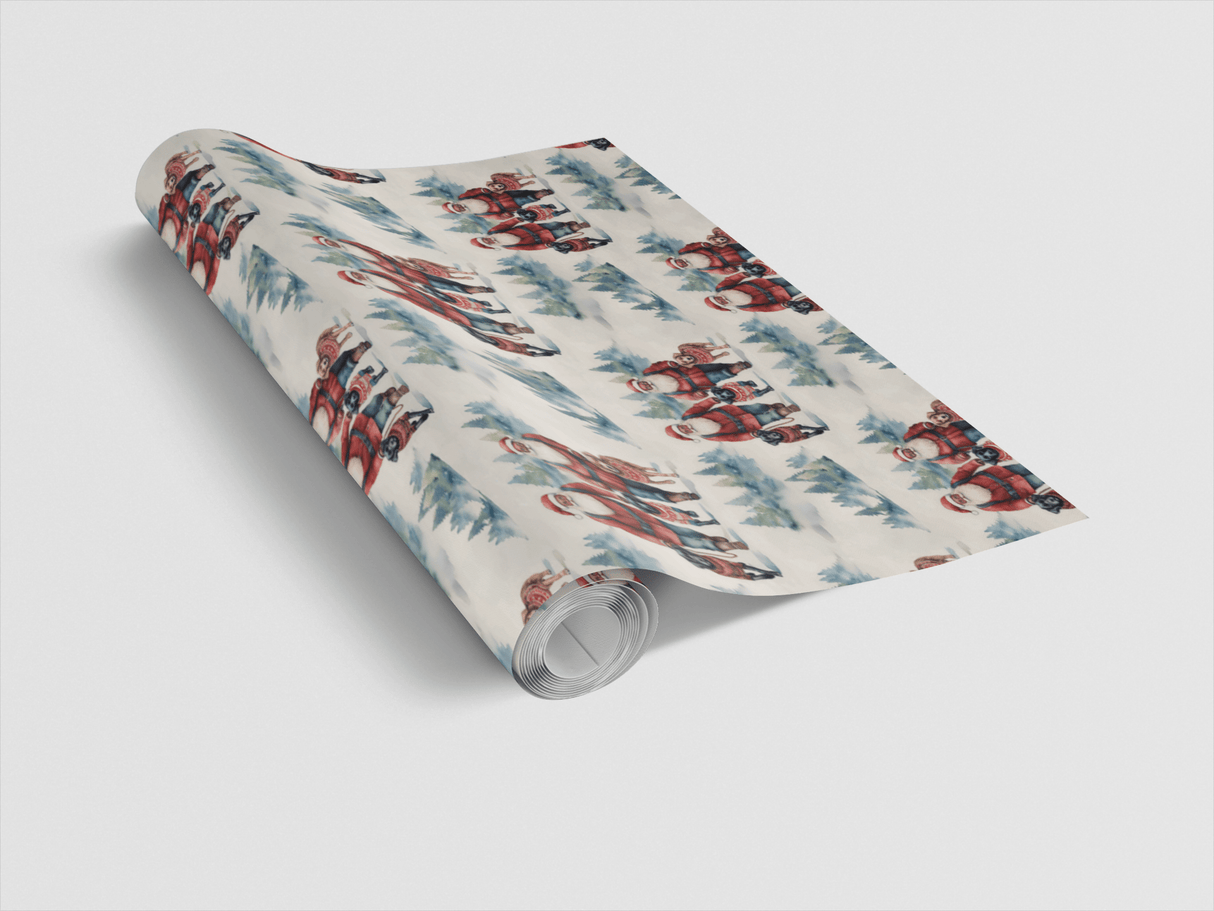 Santa's Dog Parade - London Penny Gift Wrap
