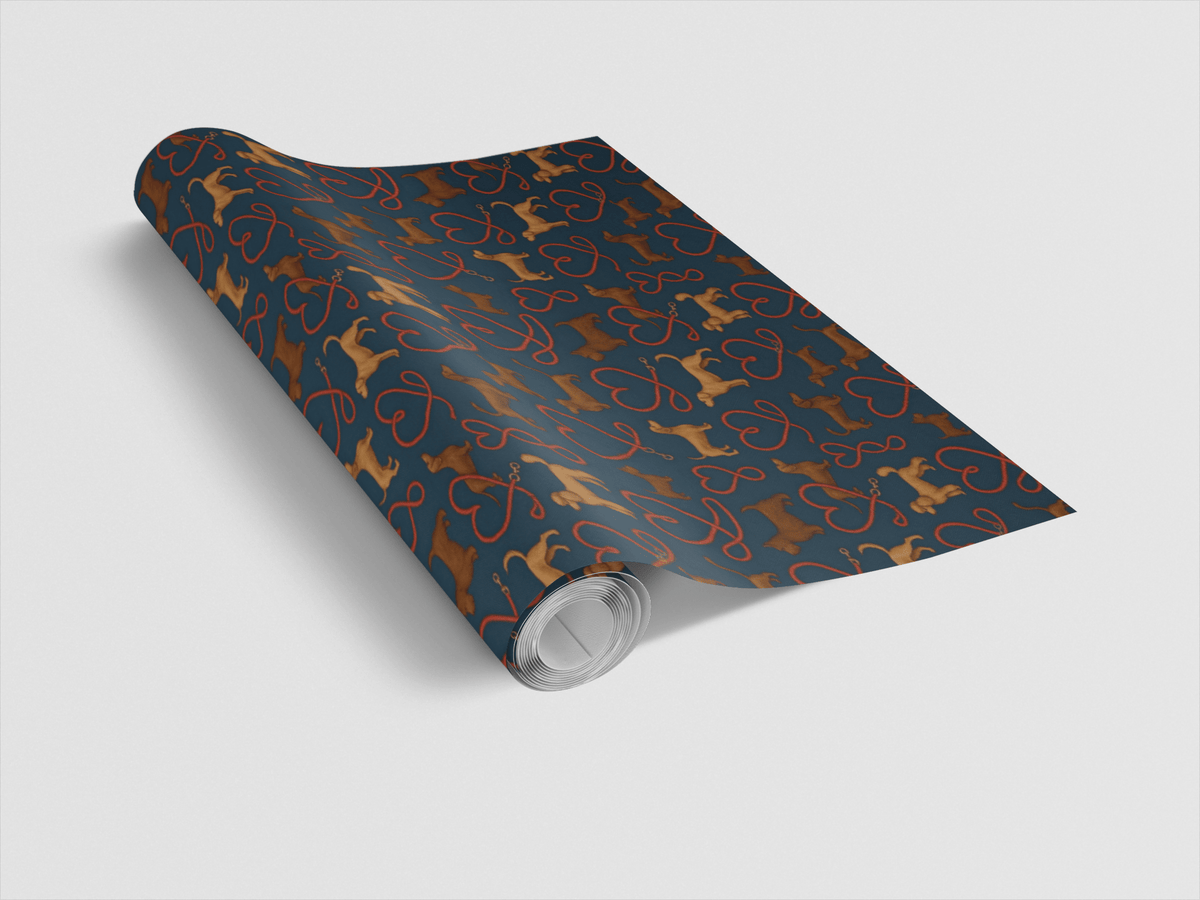 Dachshund Love Leash - London Penny Gift Wrap