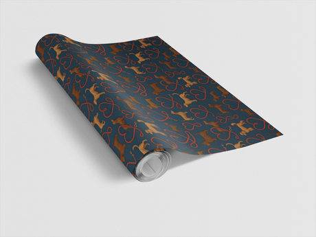 Dachshund Love Leash - London Penny Gift Wrap