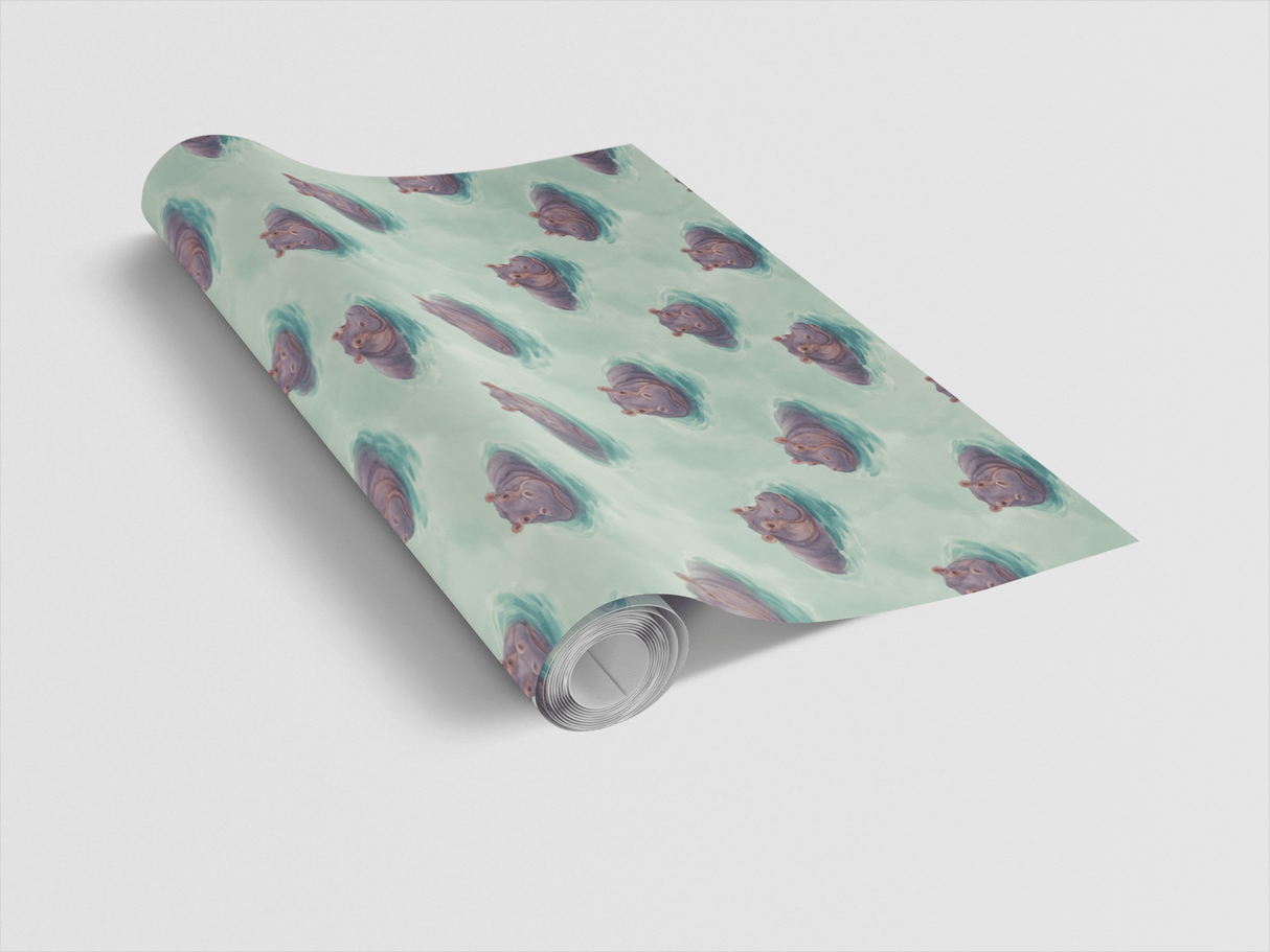 Hippo Harbor - London Penny Gift Wrap